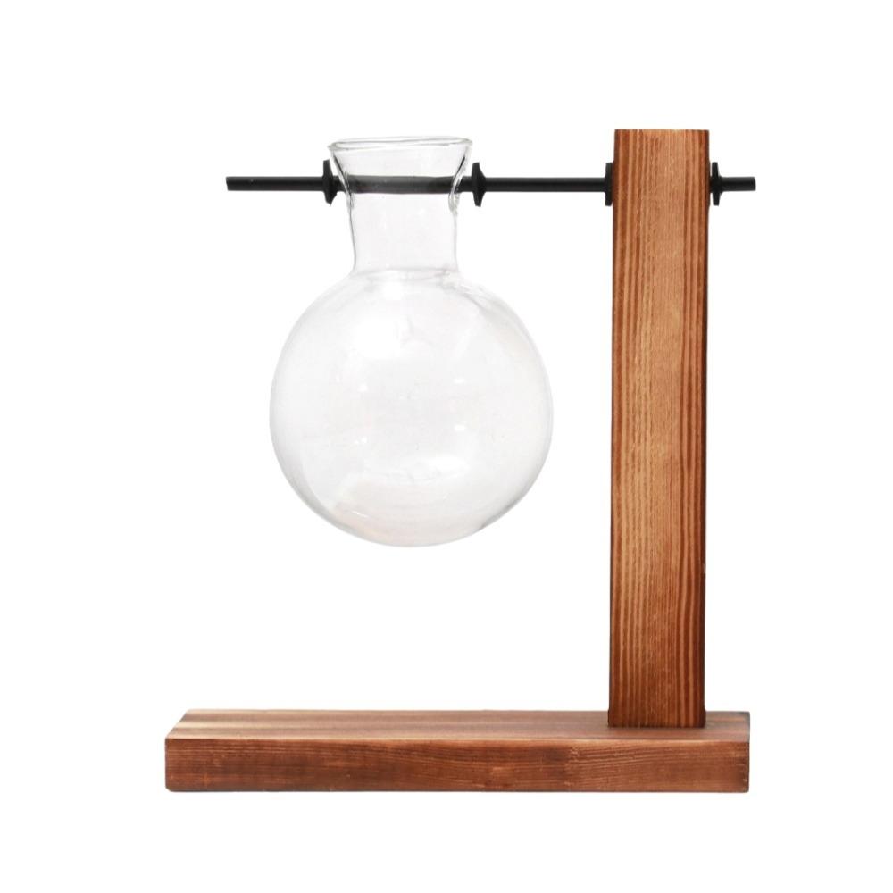 Transparent Glass Vase Planter Elegant Desktop Vase Hydroponic Planter Living Room Style A