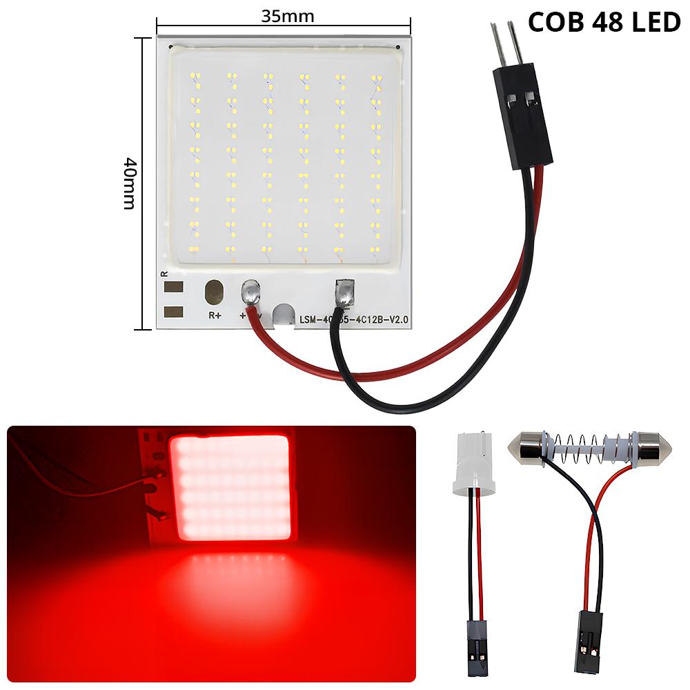 2/4/8/10pcs T10 C5W COB 16/24/36/48SMD Dome Festoon Reading Lamps Car Led Parking Bulb Auto Interior Panel License Plate Light