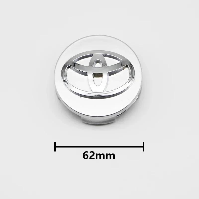 4pcs 57/62mm For Toyota Car Tyre Wheel Center Hub Cap Badge C-hr Prado Rav4 Yaris Hilux Prius Avensis Corolla Camry crown