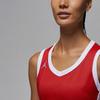 Jordan Dri-Fit Color Block Logo Print Letter V-Neck Sleeveless Basketball Jersey Women Tops Red HF1070-658