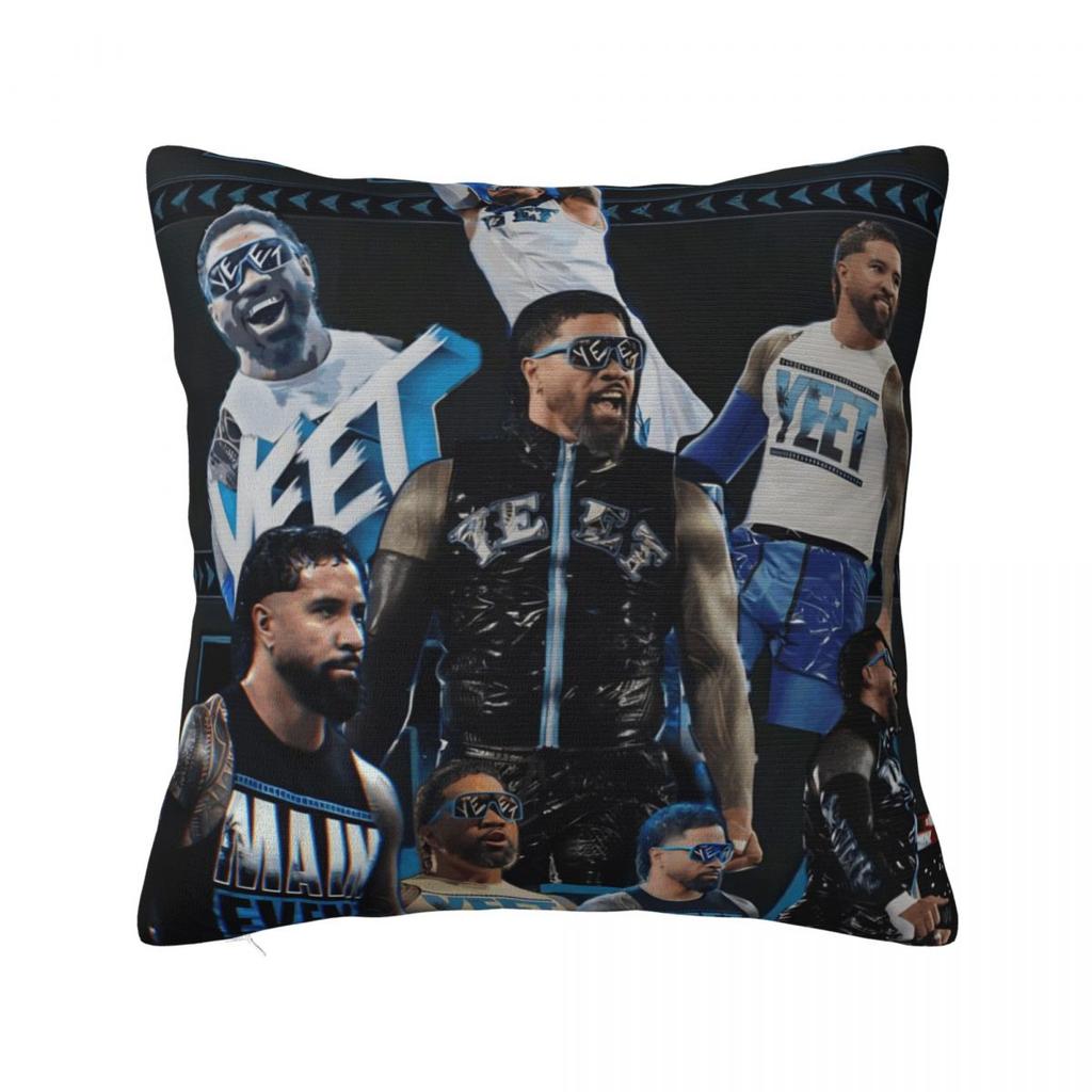 Jey Uso Yeet Wrestling Pillow Cover Morden Pillow Case Square Design Cushion Cover Pillowcases For Sofa Car Home Decor