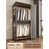 Metal Walk-In Wardrobe: Floor-Standing Clothes Rack, Open Garment and Hat Rack, Bedroom Shelf Assembly