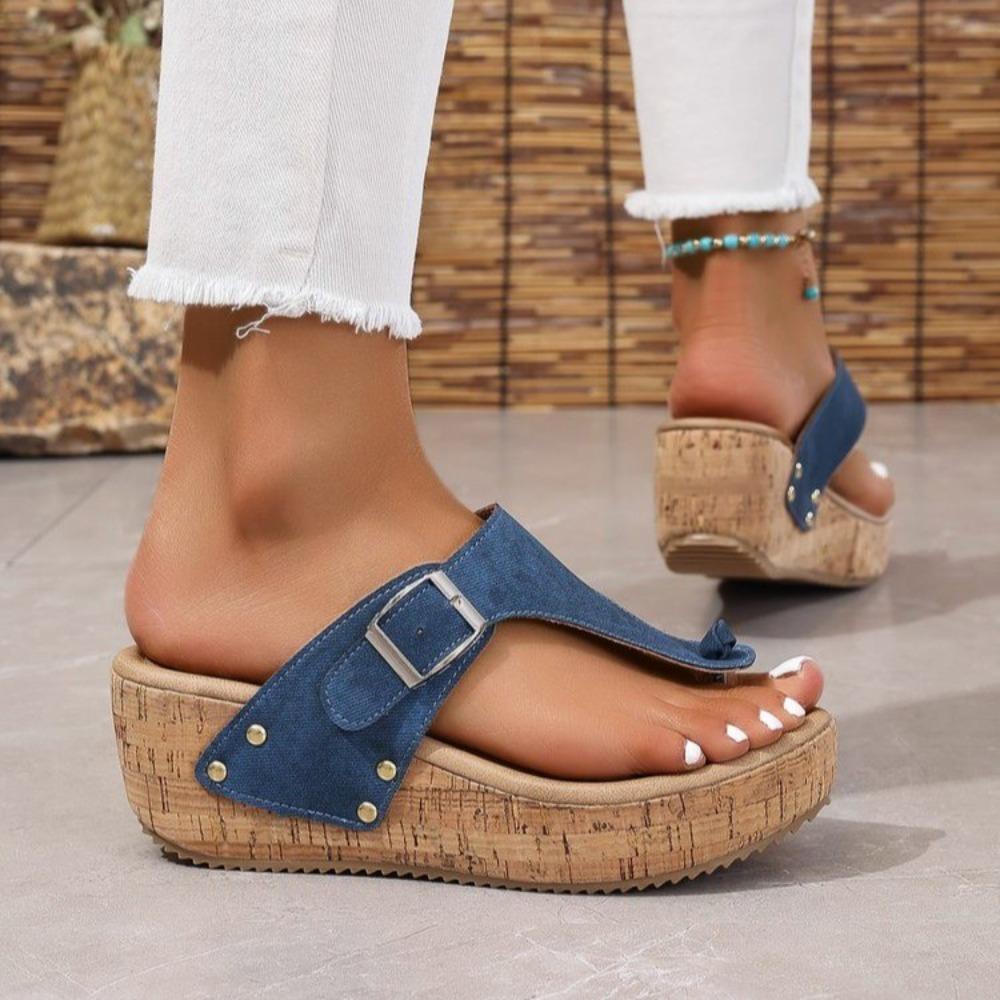 Fashion Women Sandals Platform Clip Toe Slippers Flip Flops Summer Wedges Fashion High Heels Shoes for Women New Trend Outdoor Sandals