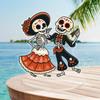 2D Cheerful Skeleton Couple Table Acrylic Ornament