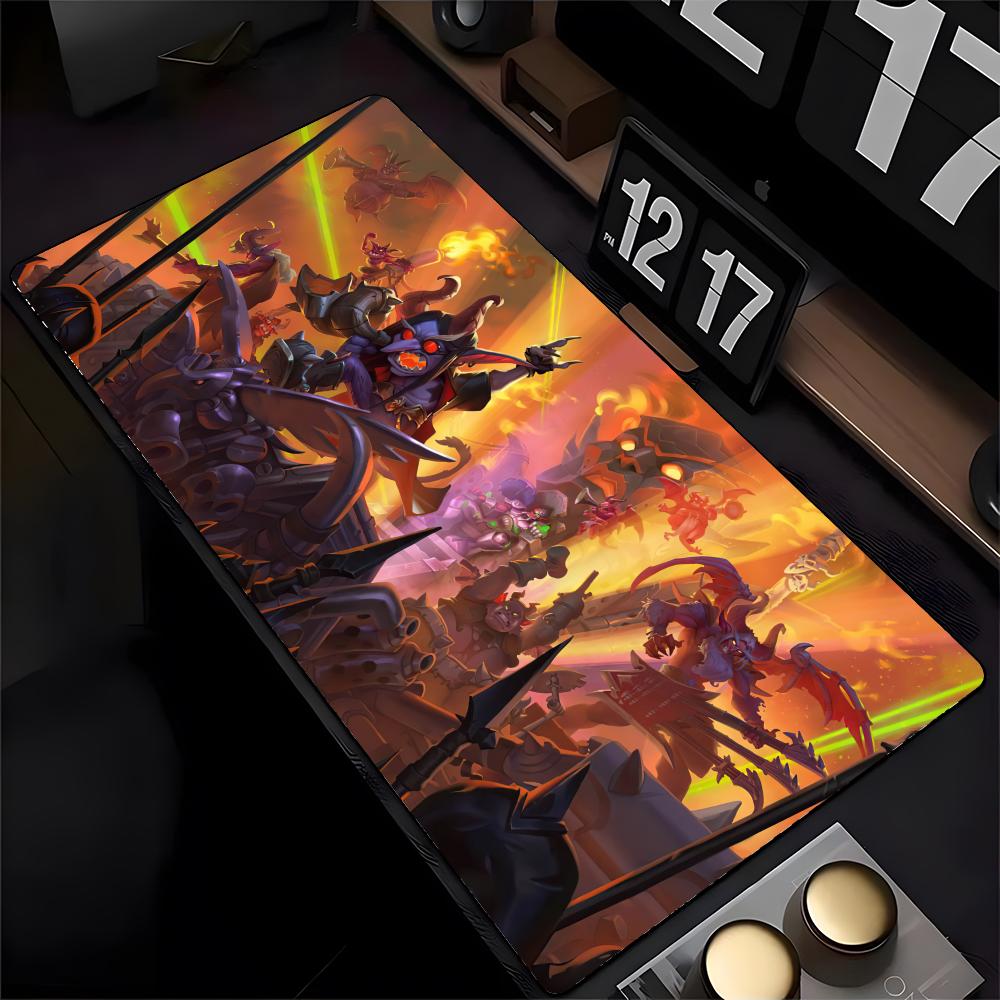 HearthStone Heroes Of Warcraft Коврик для мыши Mouse Pad HD Печать Компьютерные геймеры Блокировка края Нескользящий коврик для мыши XXL90x40см Клавиатура 600x300x2mm