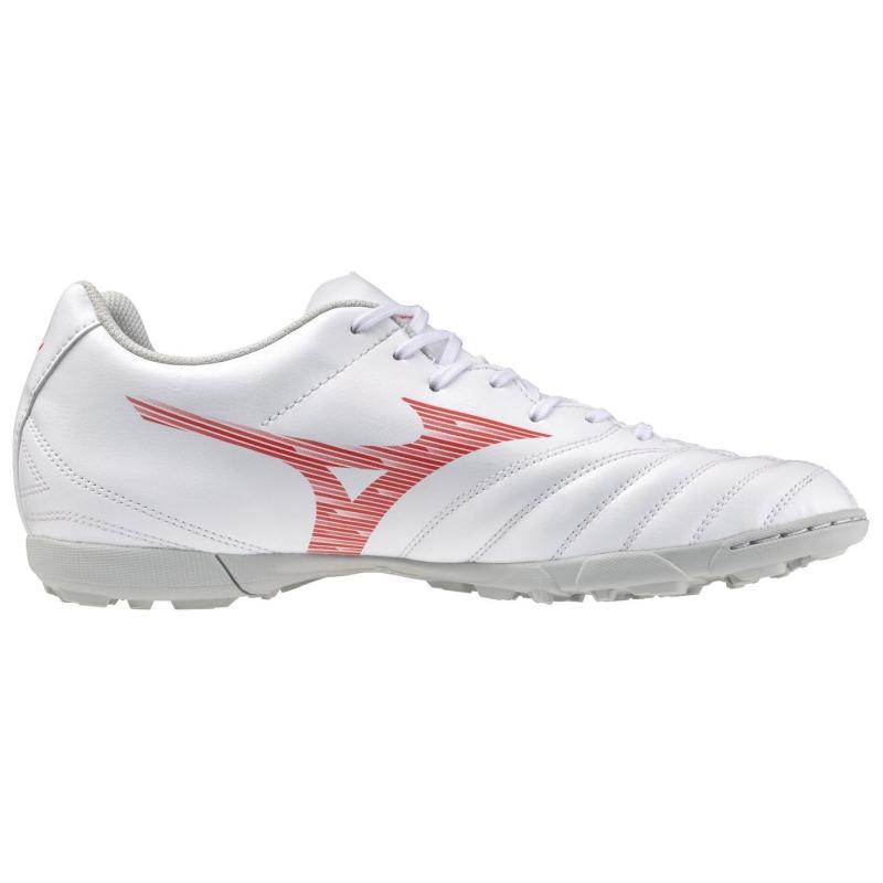 Mizuno AG Artificial Ground Cushioning, Wear Resistant Soccer Shoes Unisex White Red Sneakers P1GD242560