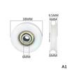 U-groove Nylon Round Pulley Ball Bearing Wheels, Used For Door And Window, Shower Pulley, Drawer Sliding Door Diameter 23-43mm