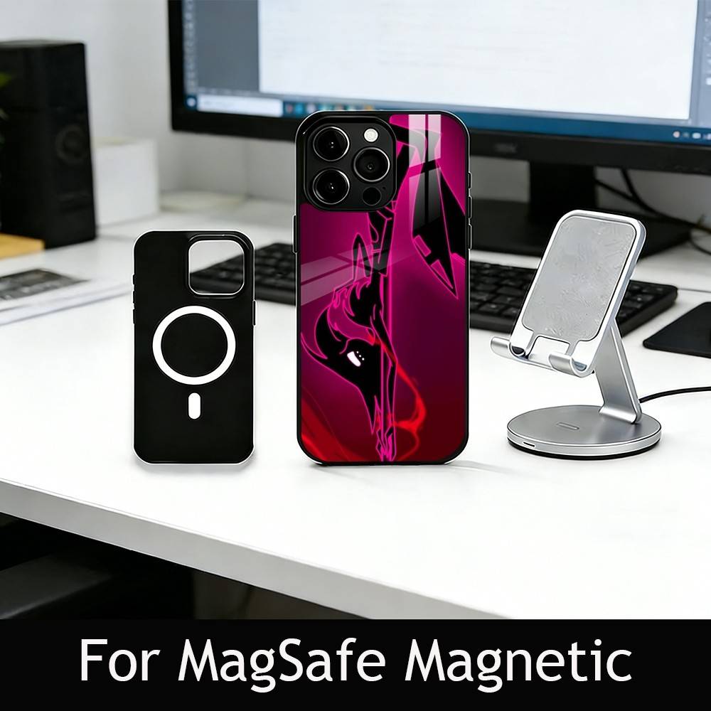 H-Hazbin A-Angel Dust Handyhülle Für iPhone17,16,15,14,13,12,11 Plus,Pro Magnetisch mit Magsafe Kabelloses Laden