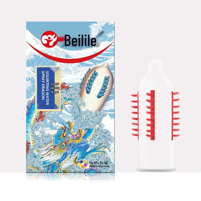 Beilile Ultra-Thin Luminous Vibrating Condoms with Textured G-Spot Design