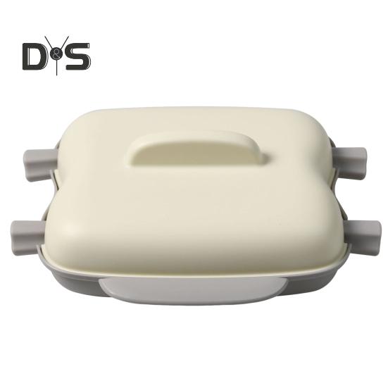 

Микроволновая пароварка для кукурузы с ручкой. Пищевая термостойкость. Можно мыть в микроволновой печи. Можно мыть в посудомоечной машине. 2 кукурузных початка. Кукурузная плита на пару. Кухонные гаджеты. бежевый