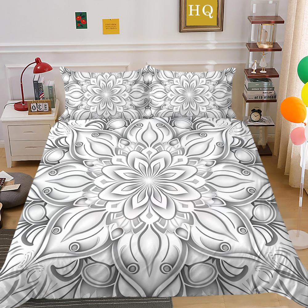 Bedding Set Cover 3D Mandala Printed Luxury Bedroom Decoration King Size Teens Duvet Cover Set
