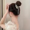 Exquisite Alloy Hair Clip Fine Hollow Out Butterfly Flower Imitation Pearl Hairpin Chic Rhinestone Tassel Ball Head Barrettes