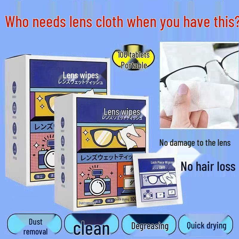 Disposable Cleaning Wipes for Glasses, Phones, and Screens