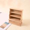 Antique Miniature Library Shelf 1/12 Scale Wooden Display Cabinet For Dollhouses Enthusiasts