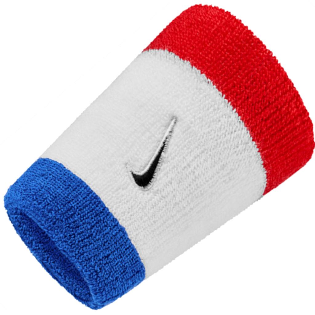 Nike Swoosh Classic Double Wide Wristbands 2PK, Unisex white Wristband