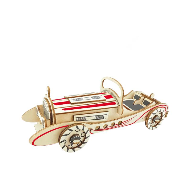 3D Wooden Puzzle Model: DIY Educational Toy for Kids & Adults