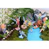Flower Fairy Miniature Dollhouse Garden Decor Set Of 6 Fly Wing Figures Hand-painted Plastic Material 5-10cm Size