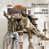 Multi-Jointed Medieval Soldier Model Movable Joint Knight Hinge Action Figure Rotatable Joint Knights Armored 3d Action Figure