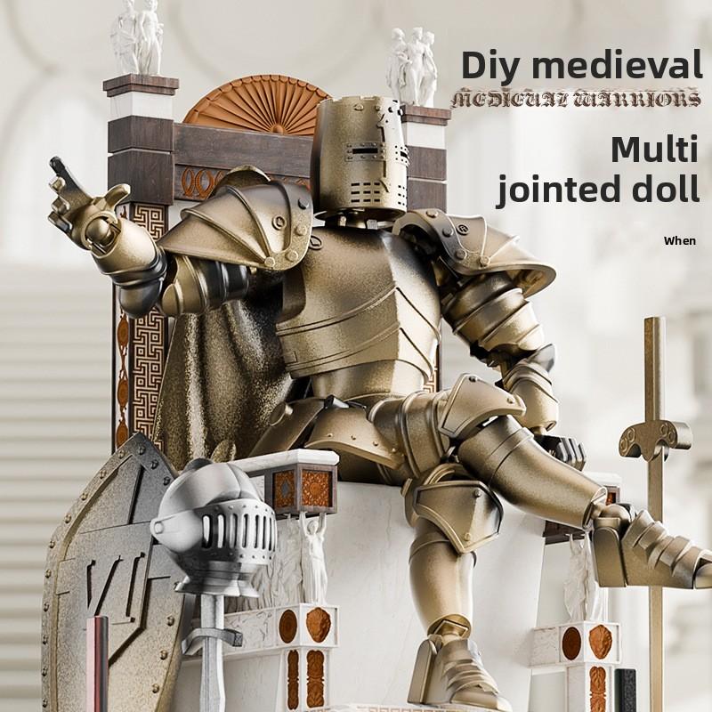Multi-Jointed Medieval Soldier Model Movable Joint Knight Hinge Action Figure Rotatable Joint Knights Armored 3d Action Figure