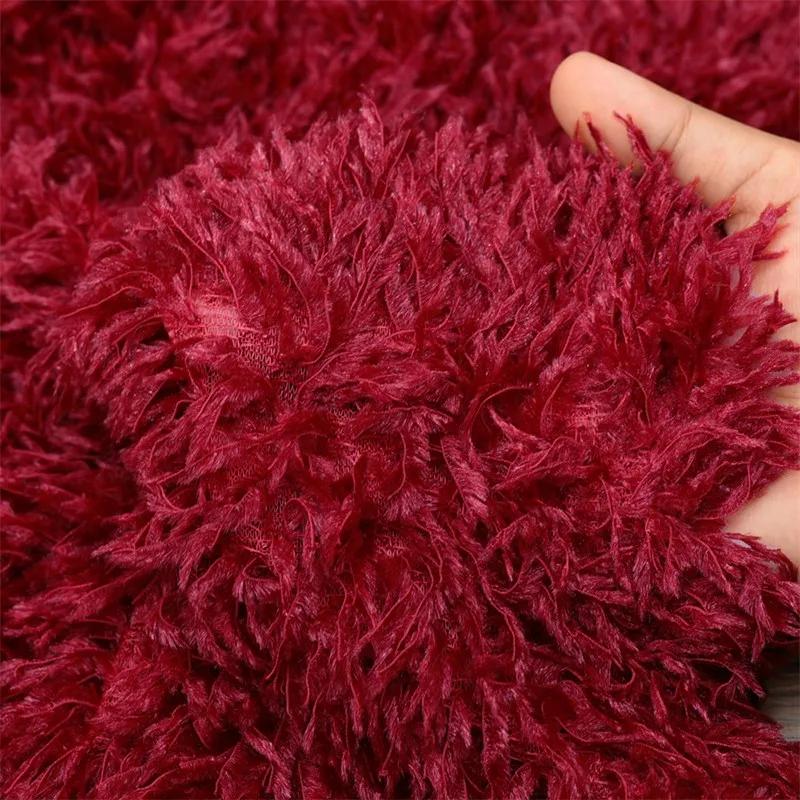 Tessuto con Frange di Piume Simulate 50x150cm Morbido Fatto a Mano DIY Materiale Decorativo per Sfondo Fotografico Costume di Scena Abito Soffice Fornitura