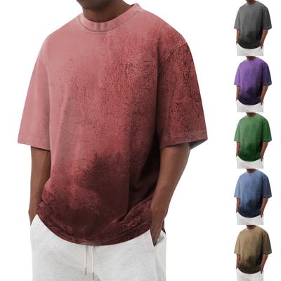 Ανδρικά T-shirts Graphic Printing Street Casual κοντά μανίκια εμπριμέ ρούχα