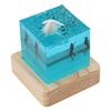 Handcrafted White Whale Night Light Diver Deep Sea Night Lamp with USB Oak Stand RGB Bedside Table Home Decor