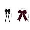 Autumn Winter Red Velvet Bow Ribbon Hair Clip For Women Fashion Retro Ponytail Back Of The Head Bow Hairpin Hair Accessories