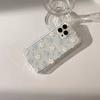 Blue and White Floral Application Apple 16promax Mobile Phone Case 15plus Fresh 14 Airbag 13 Transparent 1211