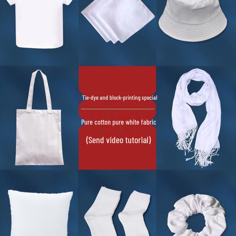 Handmade Tie-Dye Cotton Towel & Hair Tie T-Shirt Set for Kids