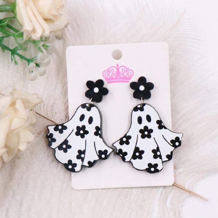 Flower Spirit Drop Earrings Jewelry Fashion Y2K Halloween Acrylic Earrings