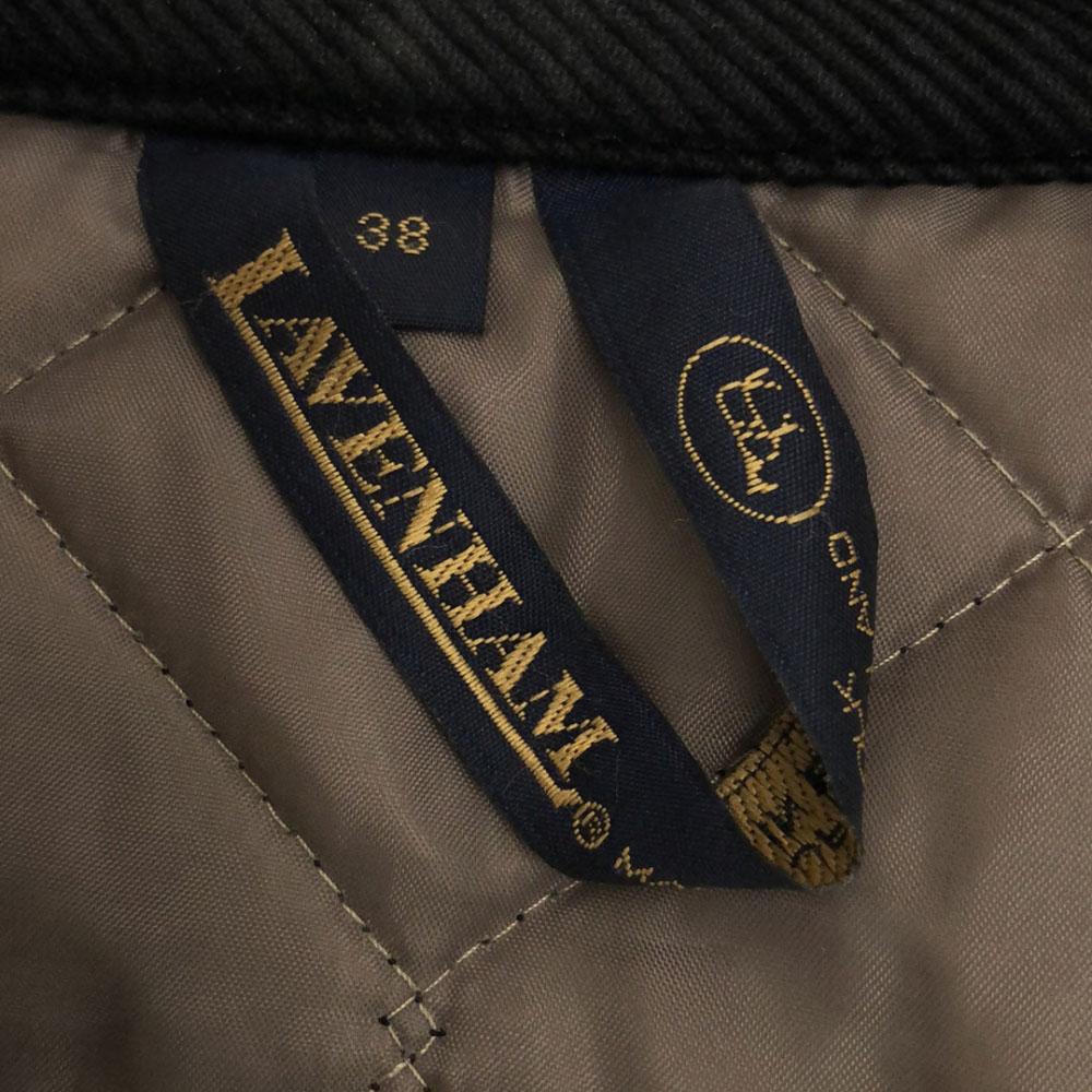 LAVENHAM Made In England Quilted Jacket 38 Black Cotton Filling Women Used