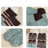 Retro Wool Socks, Flower Mid-calf Socks, Pile Socks, Coffee-colored Warm Thickened Geometric Mid-calf Socks