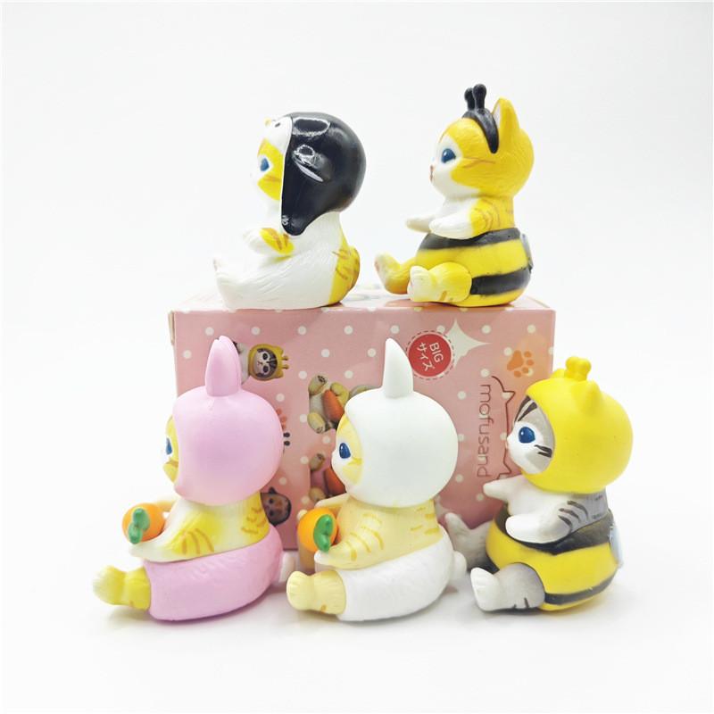 Entzückende Tierkostüm-Serie 3 Hase Pinguin Biene Kopfbedeckung Figuren-Sammlung
