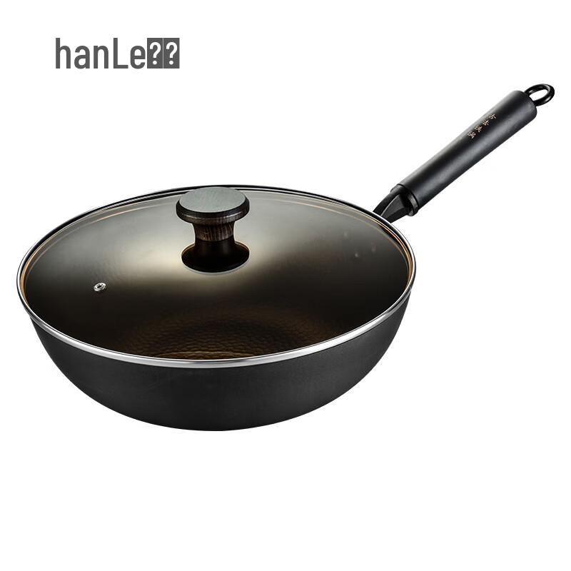Hanle Fuyu 32cm Uncoated Forged Iron Wok