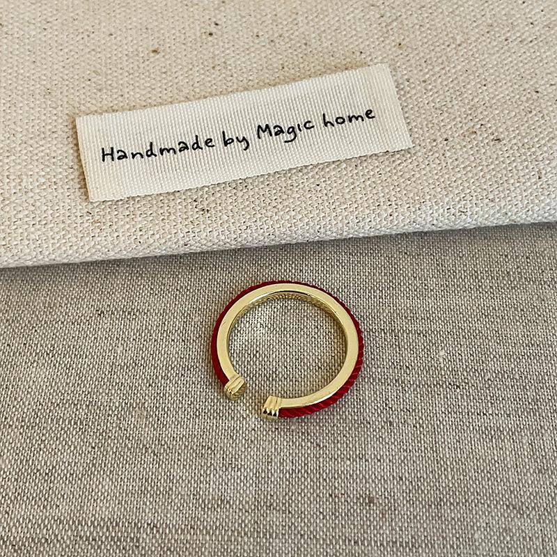 

Новое китайское кольцо с красной веревкой и буквами, открытое женское новогоднее атмосферное модное темпераментное элегантное универсальное кольцо