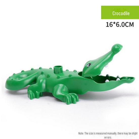 Lego-Compatible Large Animal Accessories Building Blocks for Kids' Prairie, Ocean, Jungle Simulations, Ages 3+
