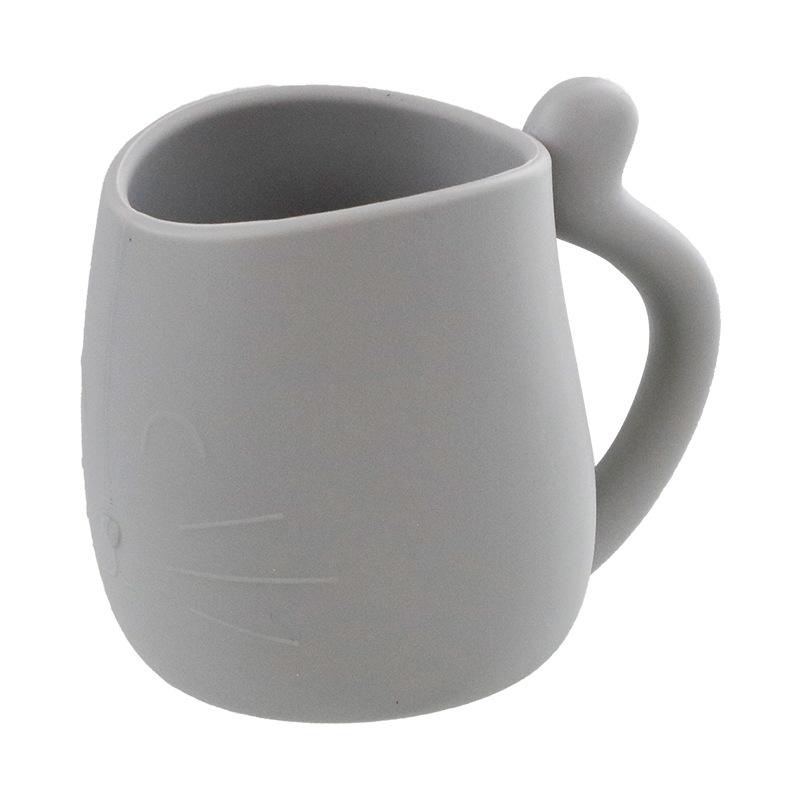 Silicone Cup Anti-fall Cute Cat Cup Home Drinking Cup  Caneca Water Cup with Handle Cute Cup Mouthwash Cup