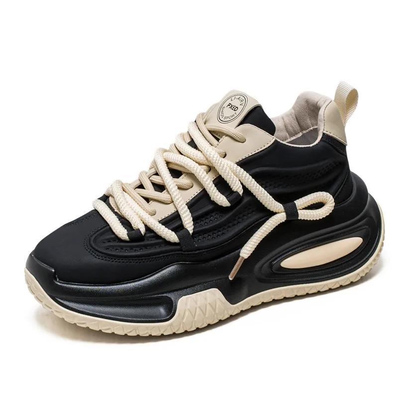 Fashion New High Quality Men's Shoes Handsome Fashion Trendy Casual Shoes Thick Soled Height Increasing Breathable Sports Shoes Sneakers