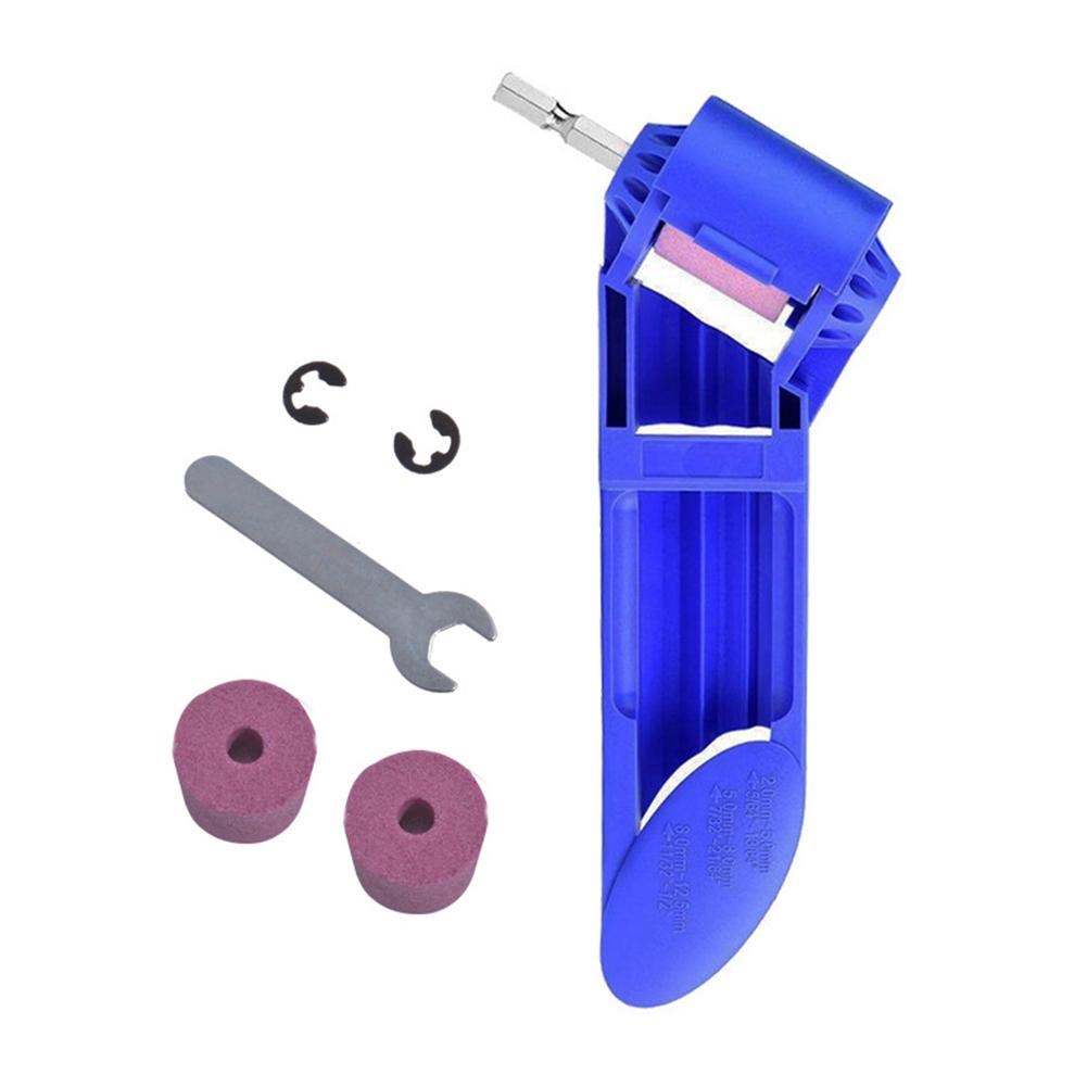 Multi-Size Fit Drill Bit Sharpening Kit Portable Twist Drill Sharpener Attachment for Power Drill Handheld Grinder for Sharpening Blunt Drill Bits