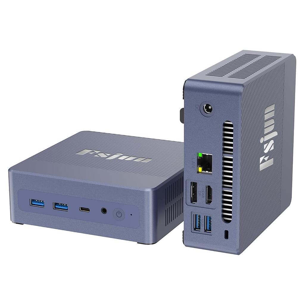 Fsjun Mini PC with Office 2024 Windows 12th Generation N95 DDR4 16GB RAM 512GB SSD Capacity Fast Heat Extensive 4 USB & 11, Quad-Core, 3.4GHz