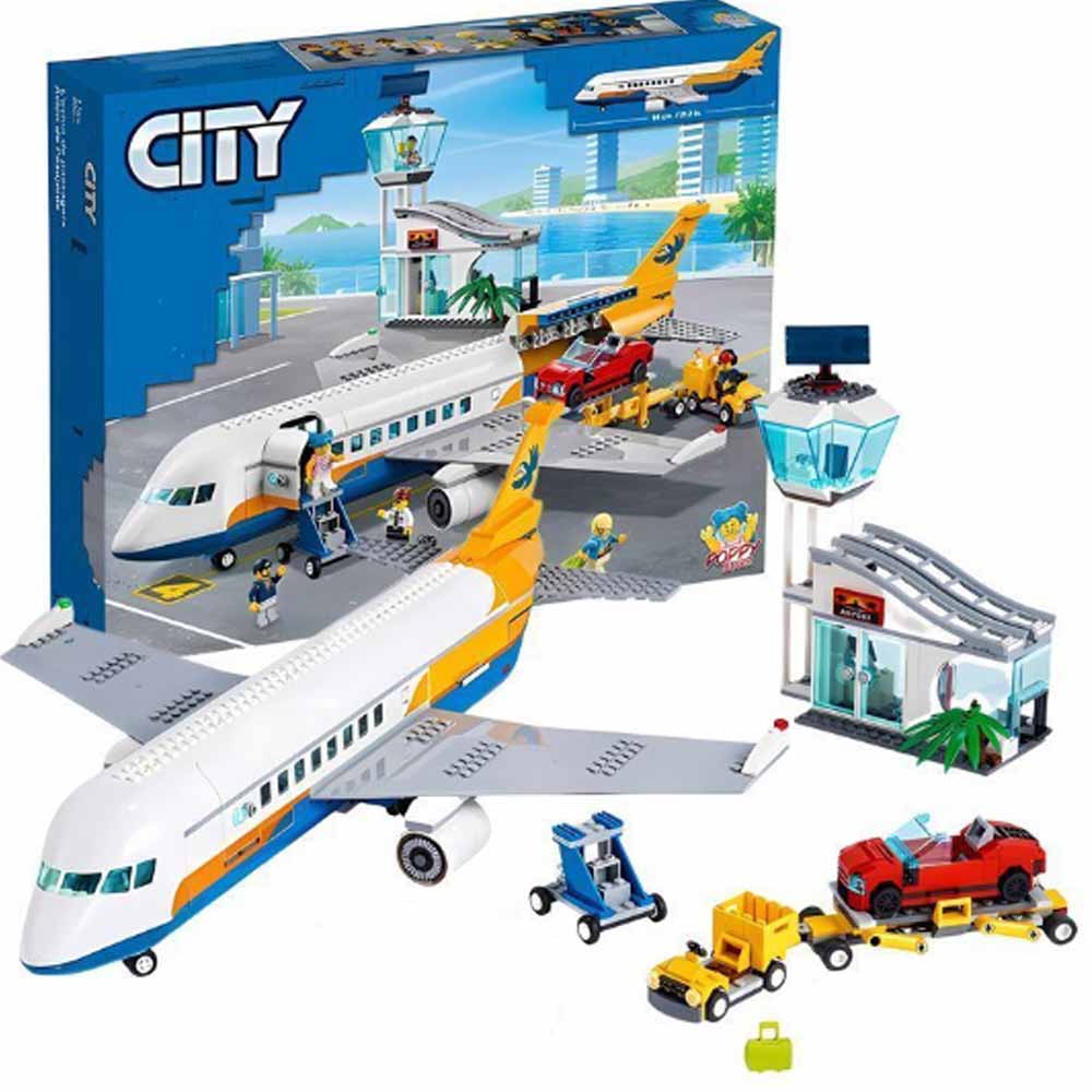 Stadt Passagierflugzeug Kompatibel Bausteine Luftfahrt Airbus Bau Flugzeug Flugzeug Spielzeug Weihnachtsgeschenk