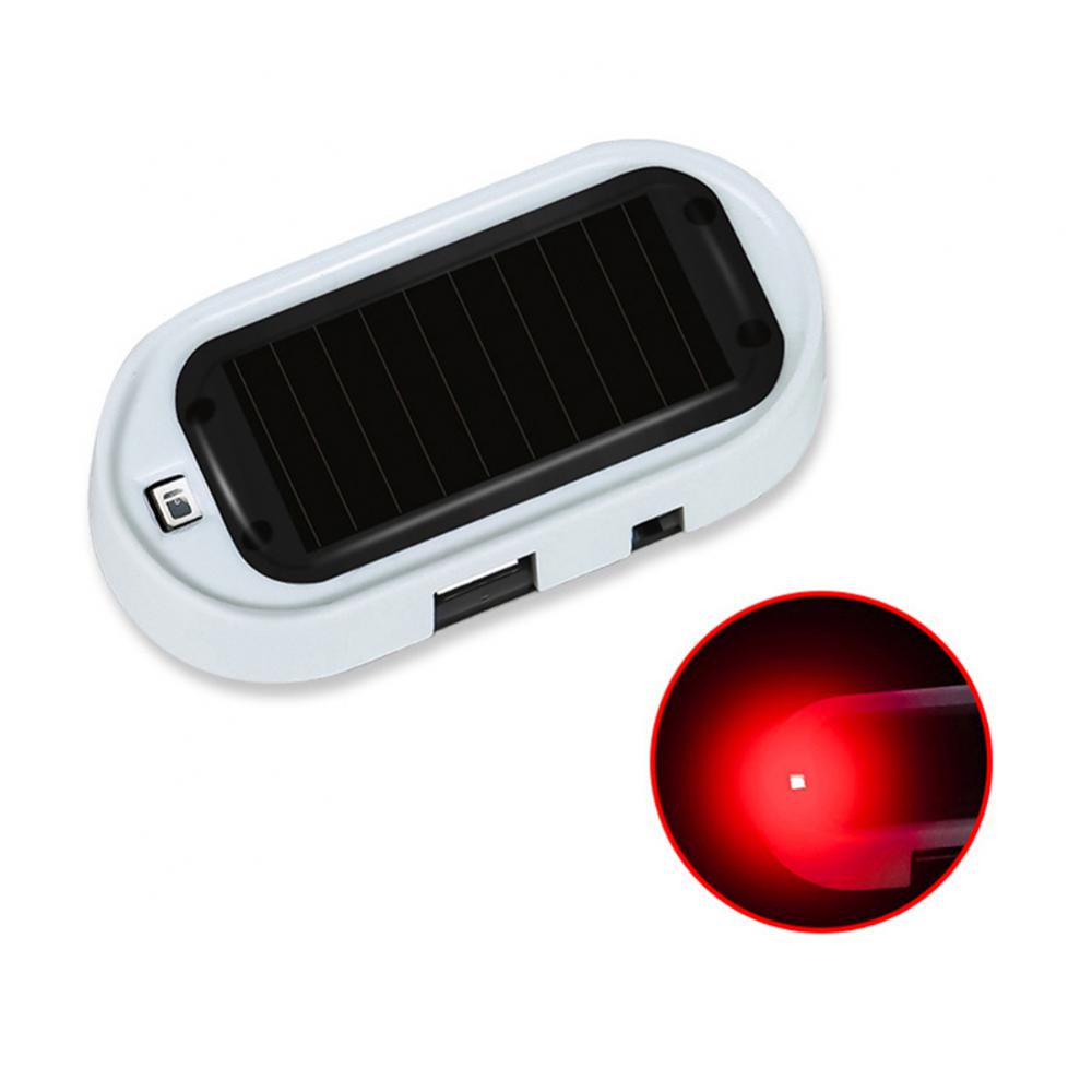 Solar Powered Fake Security Light Simulated Dummy Alarm Car Wireless Warning Anti-Theft Caution Lamp Flashing Imitation