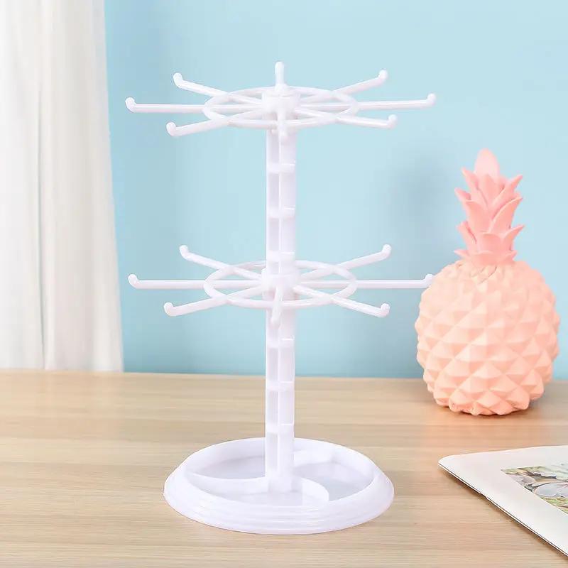 Rotating Earring Storage Rack Female Earring Pendant Jewelry Rack Finishing Bracelet Storage Box Earring Display Rack