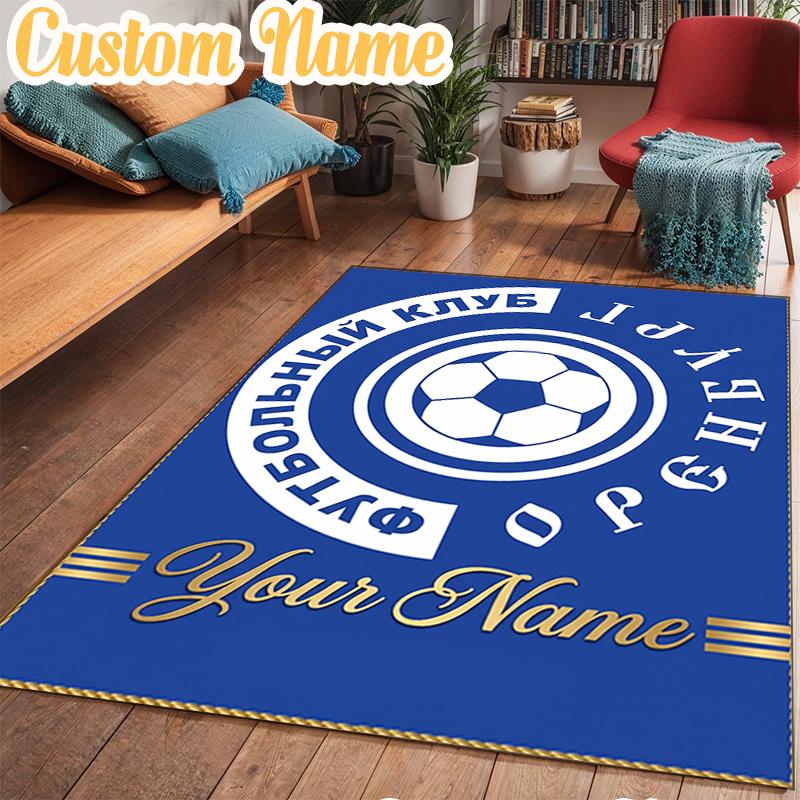 Custom Name Football Club Orenburg Emblem Rug Office Rug Chair Mat Non Slip Carpet Rugs for Bedrooms Dining Room Living Room Home Decor gifts