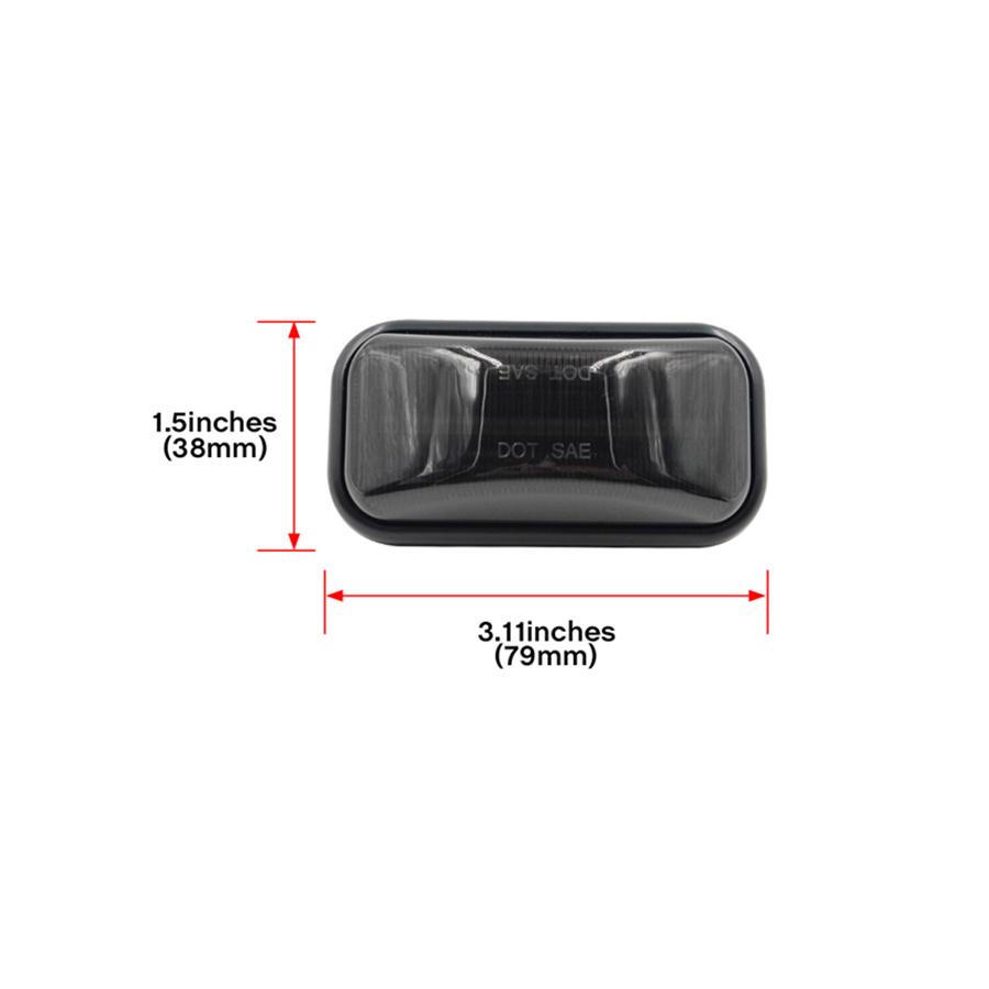 For Hummer H2 2003-2009 Smoked LED Top Roof Cab Marker Light + Front Rear LED Side Marker Light Signal Lamp 14pcs/set