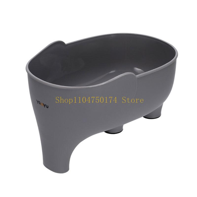 

Sink Filter Basket Kitchen Drain Basket Elephant Soap Rag Dishcloth Holder top sale сірий колір