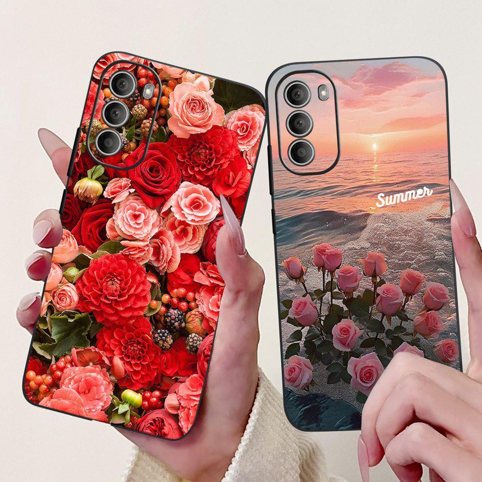 For Motorola Moto G51 5G Case XT2171-2 XT2171-1 Cover New Stylish Flower Soft Silicone Phone Case For Moto G31 G71 5G G 51 Pouch