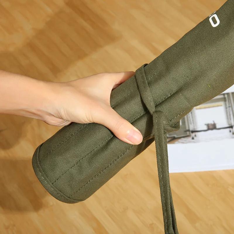 Watercolor Pen Box Canvas Bag Pen Roll Painting Pen Watercolor Wrap Oil Painting Brush Box Portable Storage Box
