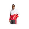 adidas Originals Logo Stripe Sportivo Casual Collo Alto Largo Giacca con Zip Uomo Giacca Rosso Chiaro KA4549