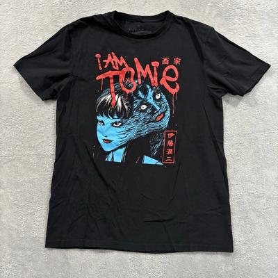 Rzadki Junji Ito Tomie Anime Czarny Krótki Rękaw Unisex Koszulka Remake Męskie Ubrania